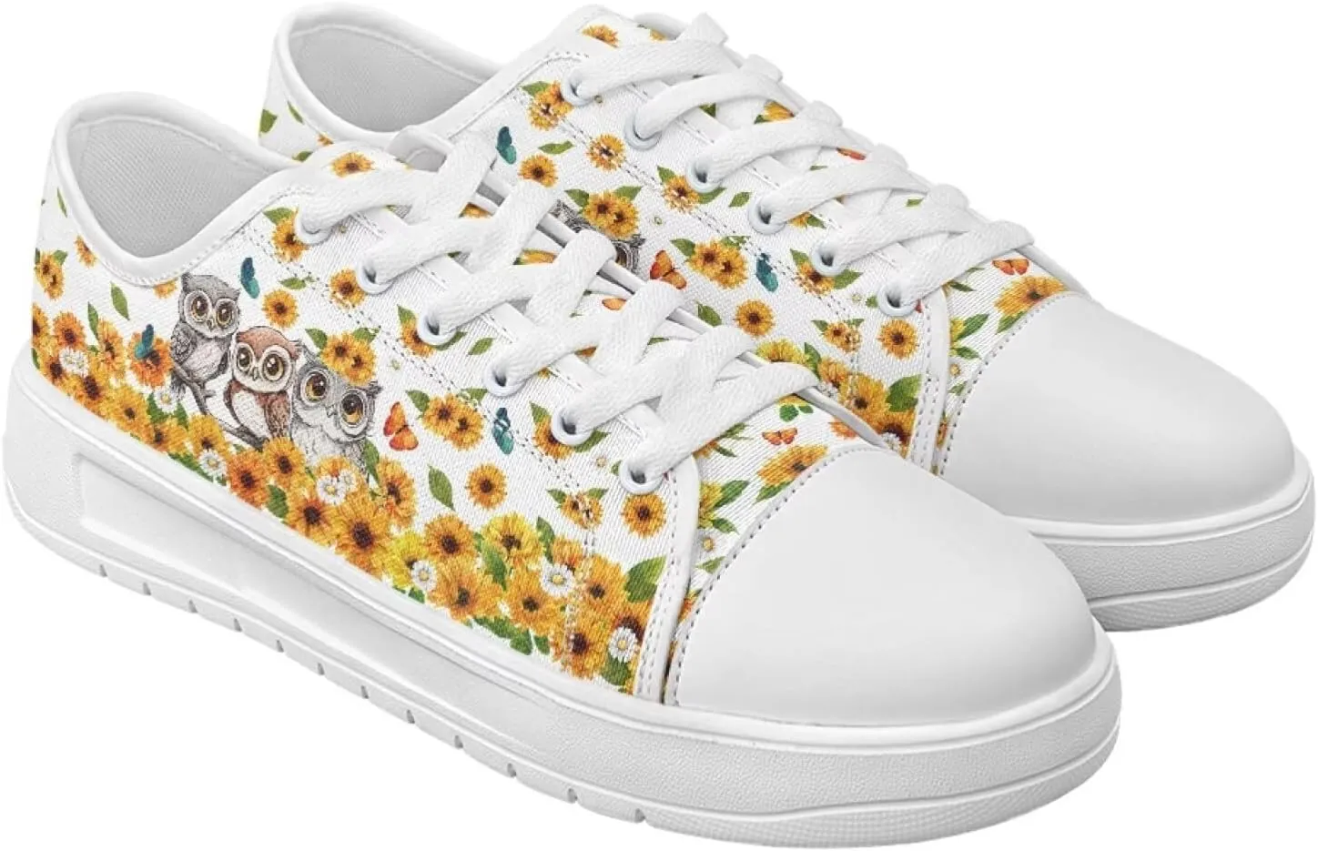 Floral Print Canvas Sneaker Womens Fashion Jogging Trendy Footwear Comfortable Slip On Sneakers Casual Walking Shoes