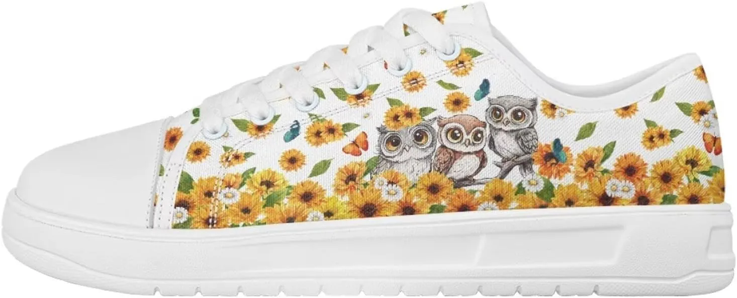 Floral Print Canvas Sneaker Womens Fashion Jogging Trendy Footwear Comfortable Slip On Sneakers Casual Walking Shoes