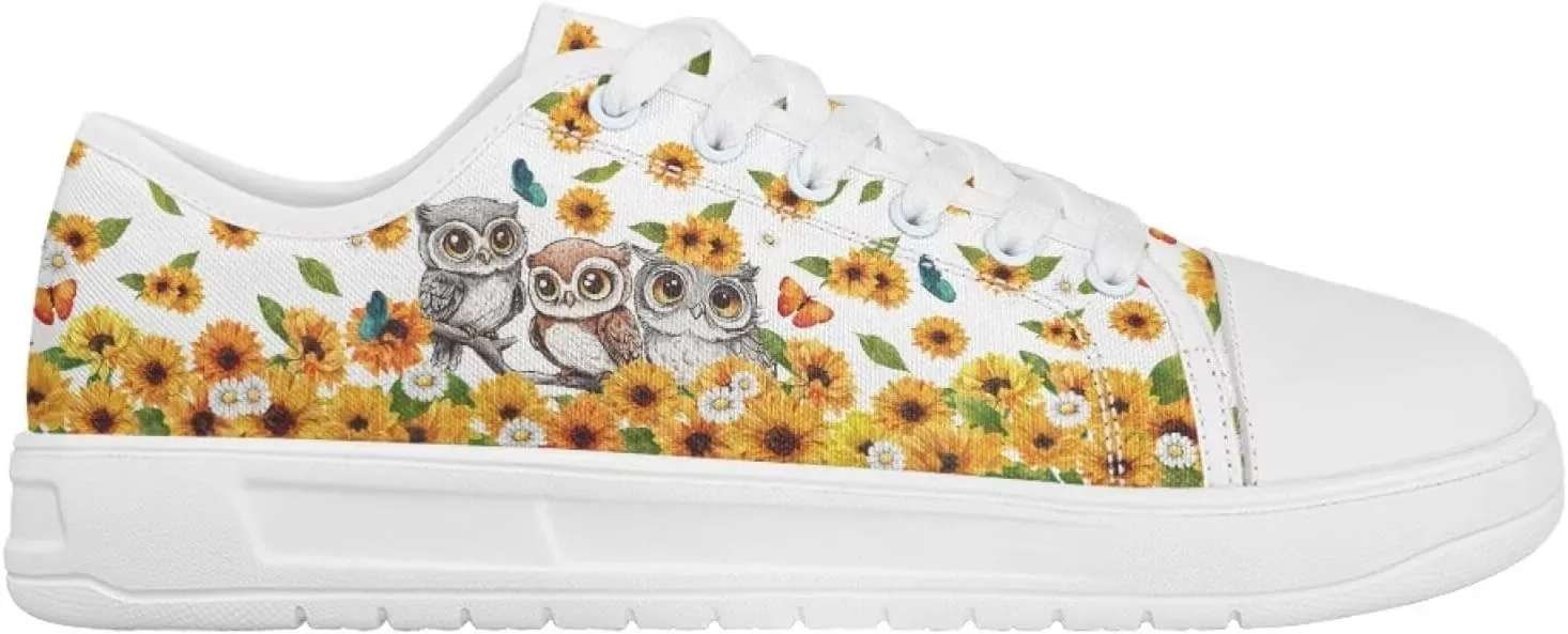 Floral Print Canvas Sneaker Womens Fashion Jogging Trendy Footwear Comfortable Slip On Sneakers Casual Walking Shoes
