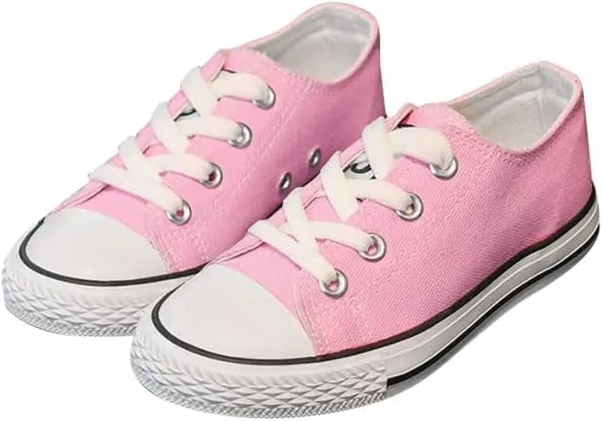 Girl's Canvas Sneakers Casual Style All Season Toddler Little Kid