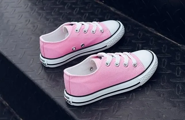 Girl's Canvas Sneakers Casual Style All Season Toddler Little Kid