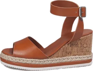 Ladmiple Summer Sandals for Women 2023 Platform Slip On Strappy Wedge Sandals Open Toe Casual Comfy Beach Mid Heel Shoes