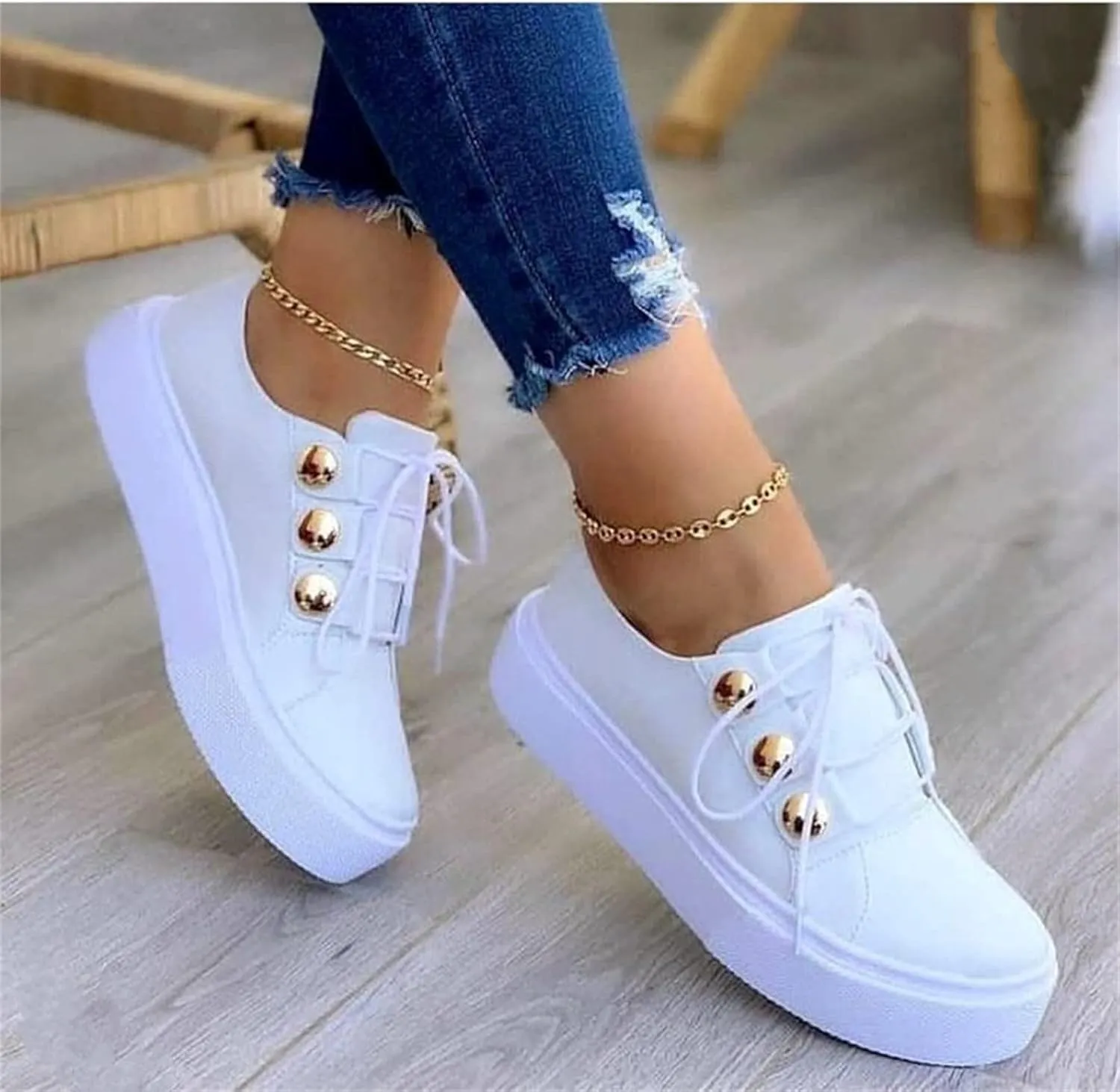 Lausiuoe Shoes For Women Flats Comfortable Dressy Canvas Low Top Sneaker Casual Fashion Slip On Comfort Walking Loafers