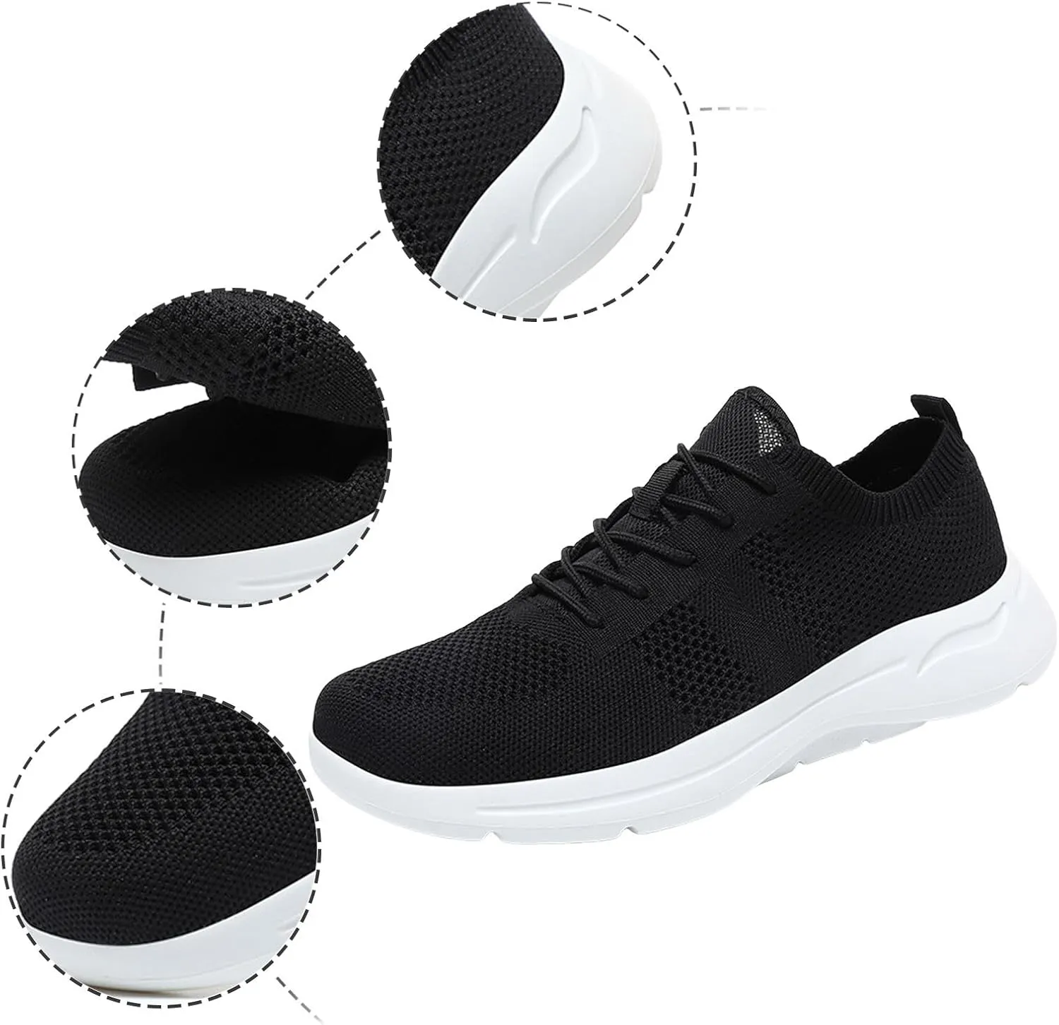 Men Sports Shoes Fashionable New Pattern Simple and Pure Color Mesh Breathable and Comfortable Flat Mens Sneaker