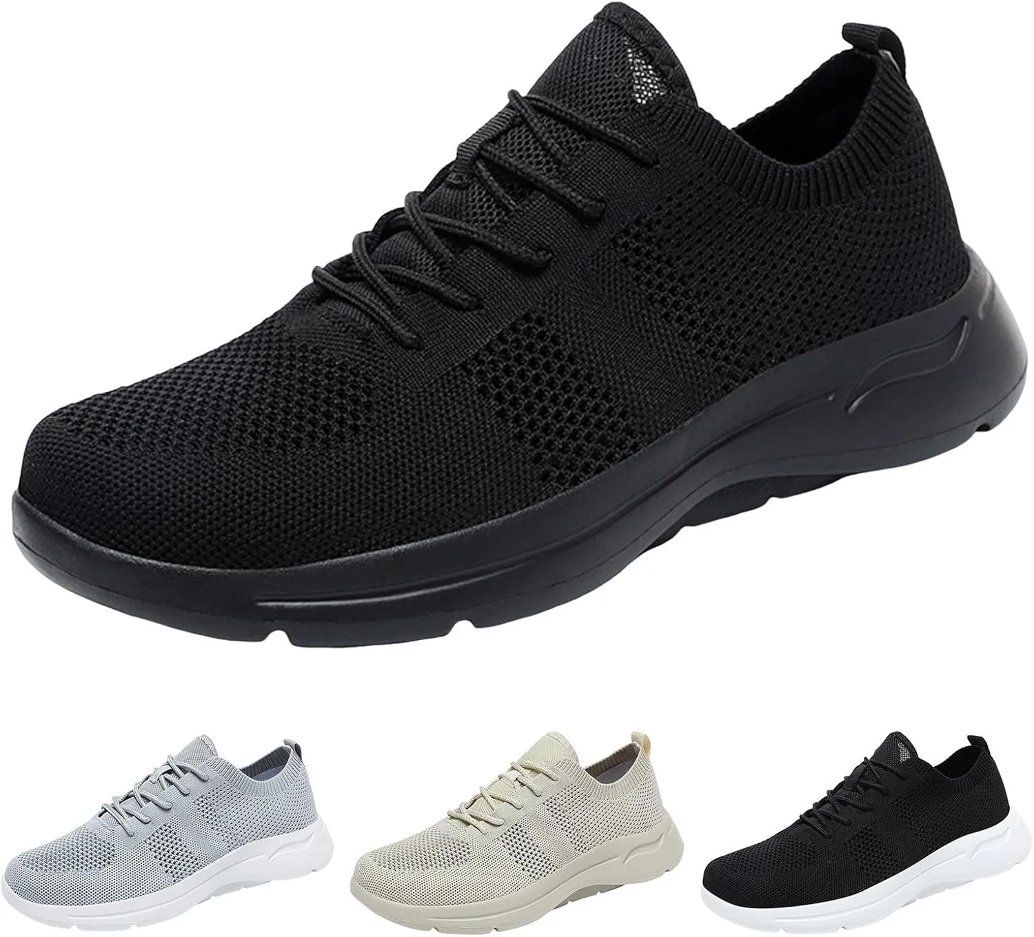Men Sports Shoes Fashionable New Pattern Simple and Pure Color Mesh Breathable and Comfortable Flat Mens Sneaker