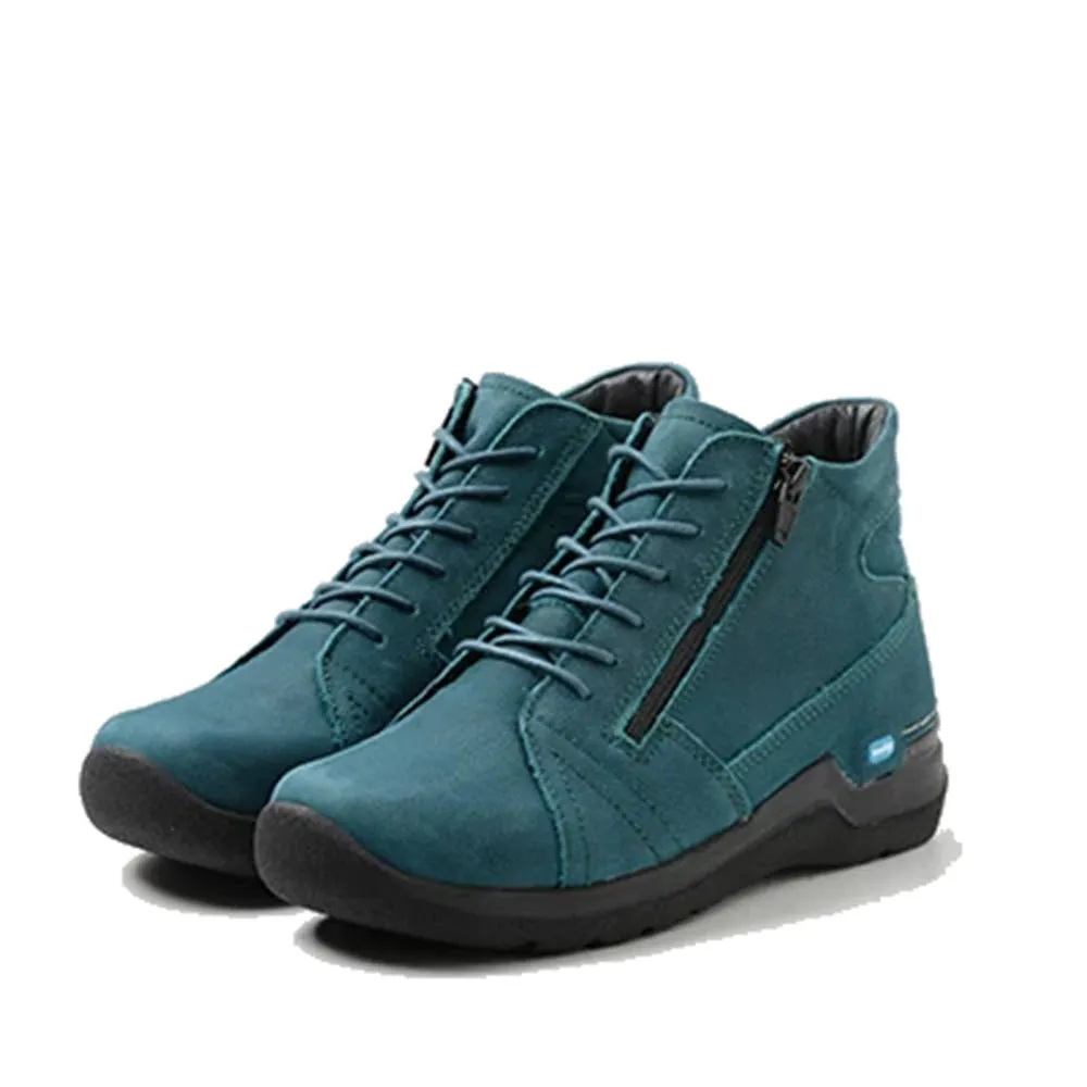 WOLKY WHY ANTIQUE NUBUCK PETROL - WOMENS