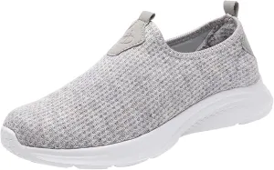 Women Lightweight Slip On Sneakers Casual Walking Shoes Comfortable Canvas Flats Non Slip Elastic Loafers