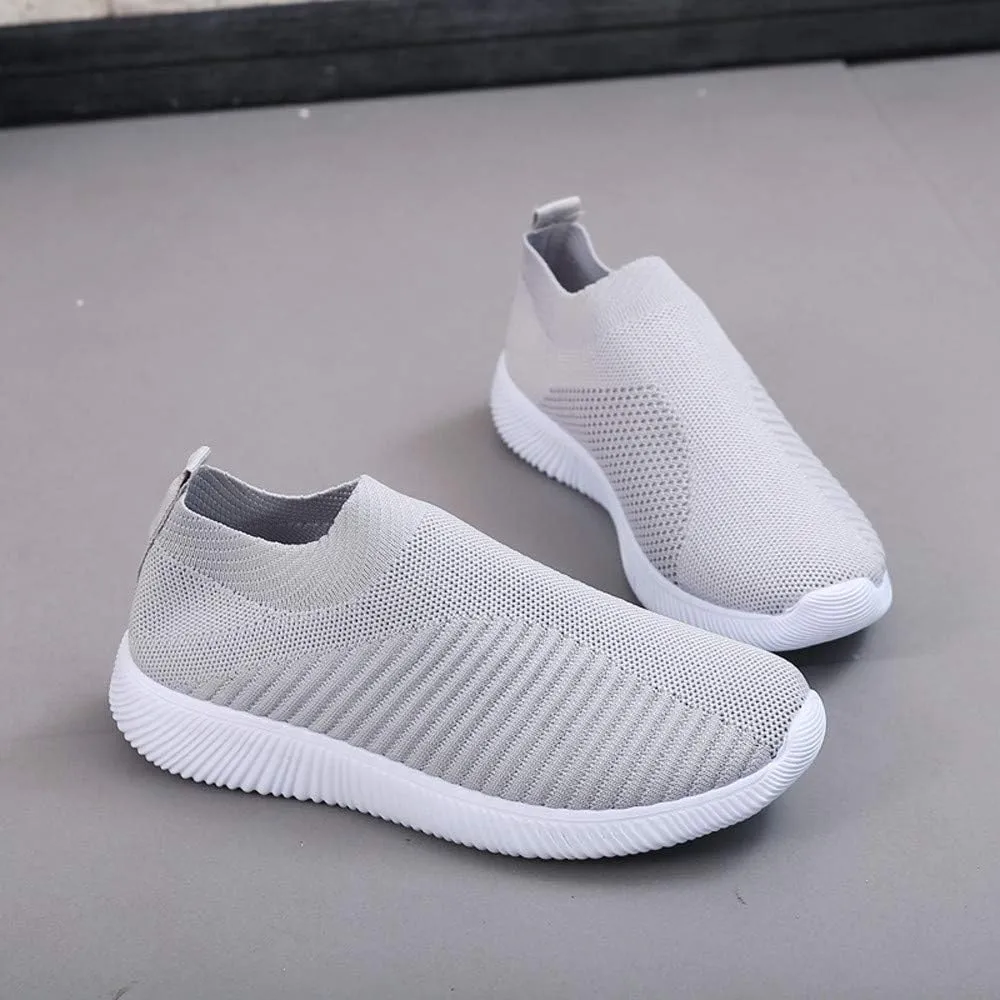 Women's Fashion Sneaker Mesh Slip On Black Non Slip Shoes for Women Comfortable Mens White Running Shoes Womens Loafer Flat Non Slip Sneakers for Women