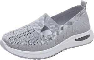 Women's Woven Orthopedic Breathable Soft Shoes Womens Tennis Shoes High Top Black Casual Shoes Fashion Sneakers Brown Tennis Shoe Loafers Casual Slip On